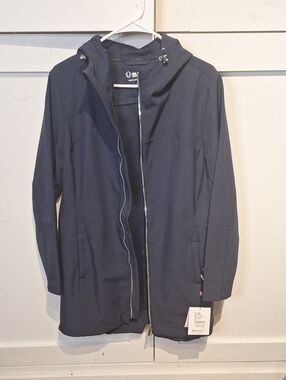 Sunice Navy Hooded Everyday Coat with Full Zip
